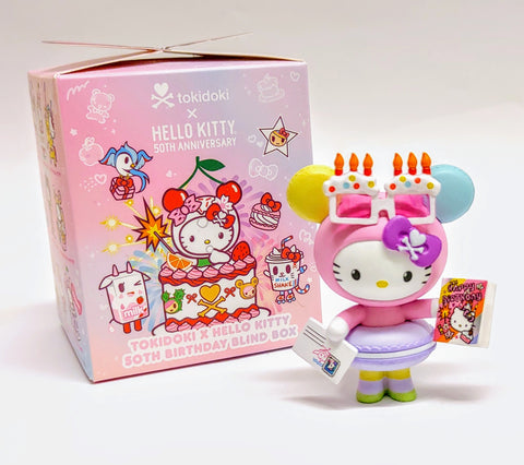 Tokidoki Hello Kitty 50th Anniversary Macaron Hello Kitty 3" Open Blind Box Figure