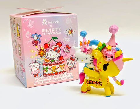 Tokidoki Hello Kitty 50th Anniversary Party Unicorno 3" Open Blind Box Figure