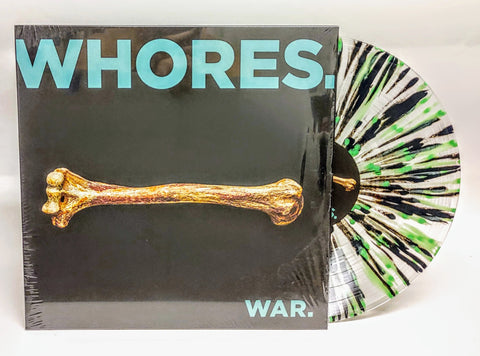 Whores WAR on Limited Edition Clear with Teal & Black Splatter Vinyl LP LTD 400