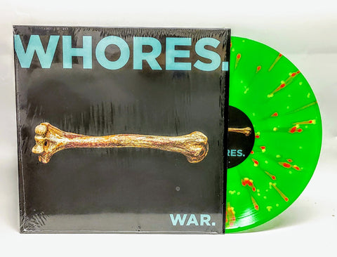 Whores WAR Limited Edition Neon Green w/Yellow & Pink Splatter Vinyl LP LTD 500