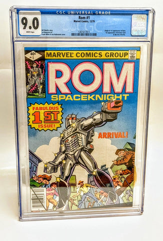 Rom Spaceknight #1 CGC 9.0 White Pages Key 1st Appearance and Origin 1979 Marvel