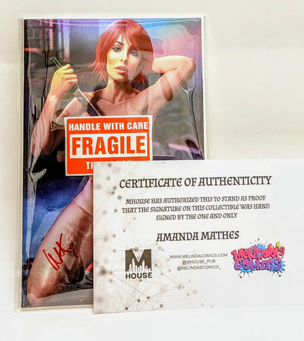 M House Amanda Mathes Chucky Signed w/ COA Naughty Foil Variant NM