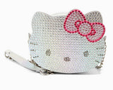 Her Universe Sanrio Hello Kitty White Rhinestone Face Crossbody Bag Purse NWT