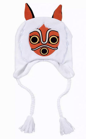 Studio Ghibli Princess Mononoke San Mask Tassel Beanie New with Tags