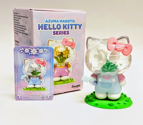 Azuma Makoto x Hello Kitty White Tulips Mighty Jaxx Flower Plants Figure