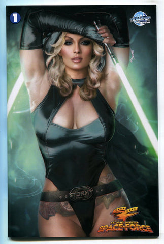 Stormy Daniels: Space Force #1 Shikarii Jedi Sabers Nice Trade Variant Cover NM