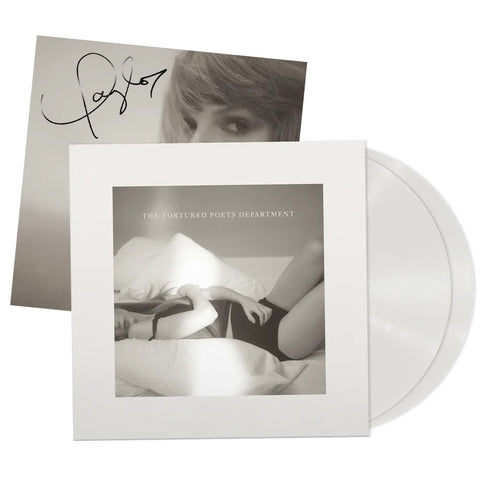 Taylor Switft Tortured Poets Department Ghosted White 2x Vinyl LP w/SIGNED Photo