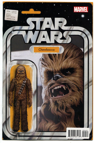 Star Wars #4 Christopher Chewbacca Action Figure Variant Comic Book 2015 Marvel - redrum comics